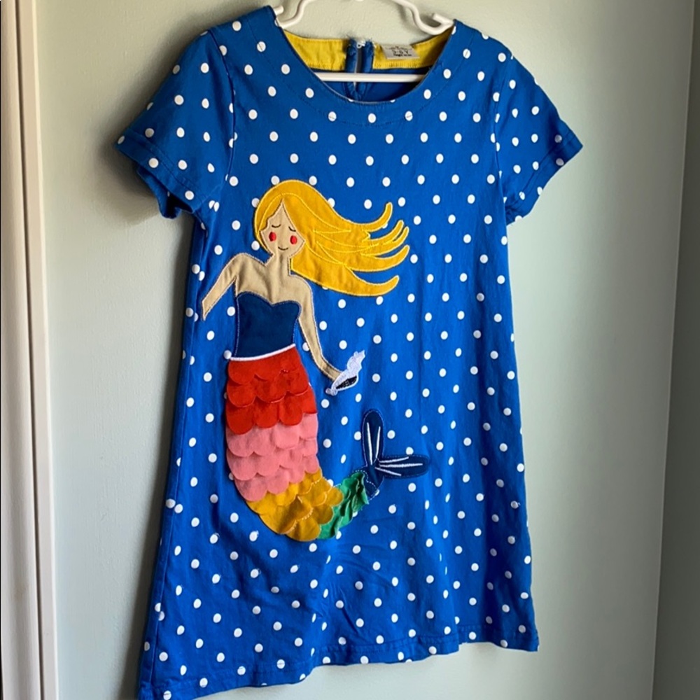 Mermaid appliqué little girl’s’ dress